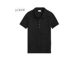 J.Crew EUC Short Sleeved Ribbed Polo Black  3x